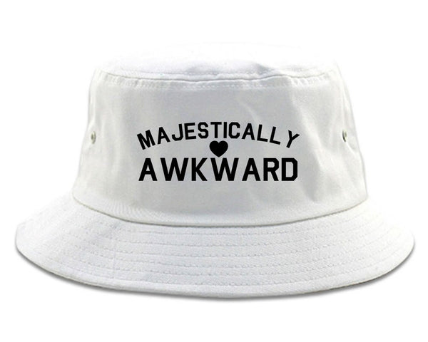Majestically Awkward Heart Geek Bucket Hat White