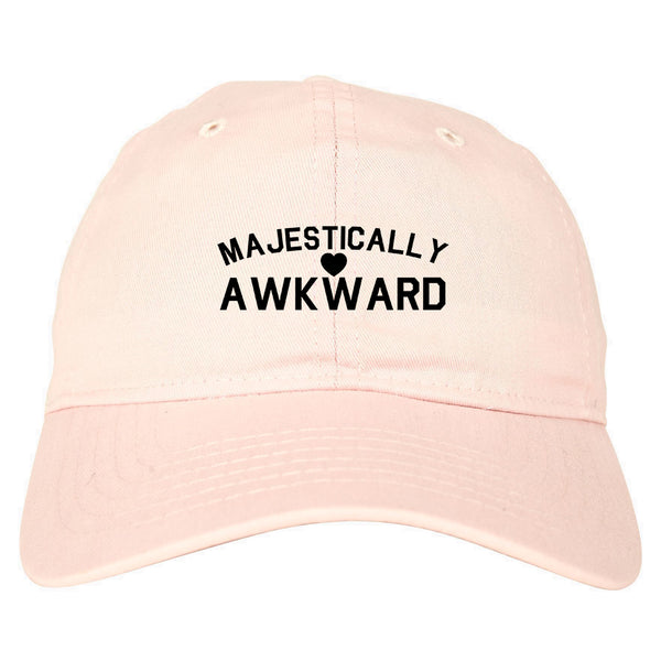 Majestically Awkward Heart Geek Dad Hat Pink