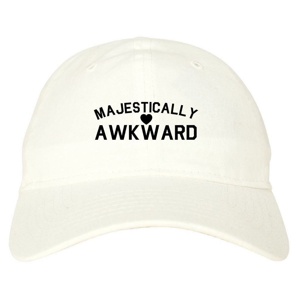 Majestically Awkward Heart Geek Dad Hat White