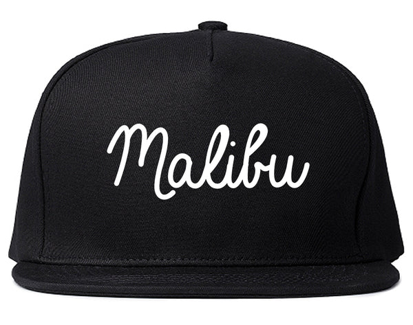 Malibu California Chest Black Snapback Hat