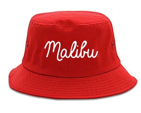 Malibu California Chest red Bucket Hat
