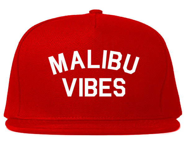 Malibu Vibes Cali California Red Snapback Hat