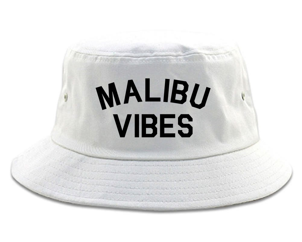 Malibu Vibes Cali California white Bucket Hat