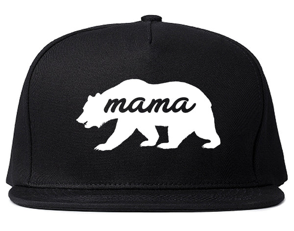 Mama Bear Animal Black Snapback Hat