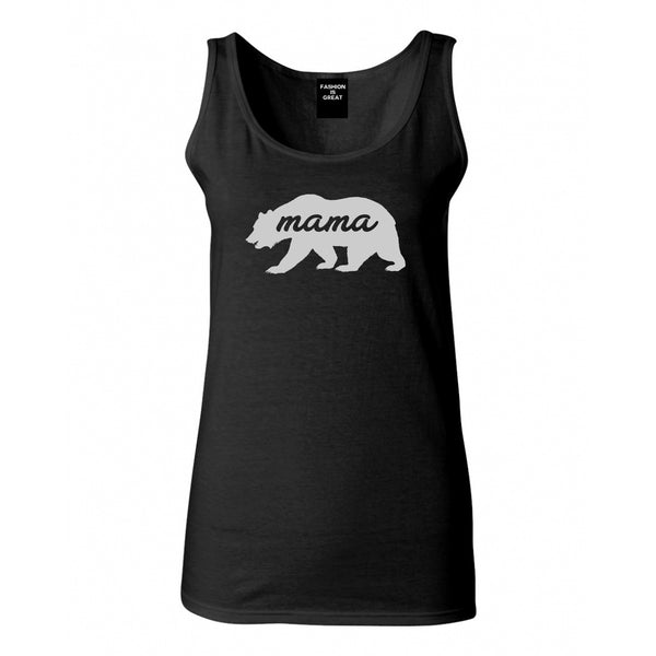Mama Bear Animal Black Womens Tank Top