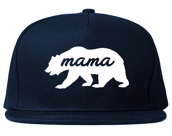 Mama Bear Animal Blue Snapback Hat