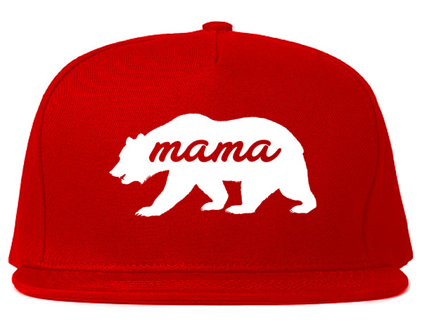 Mama Bear Animal Red Snapback Hat