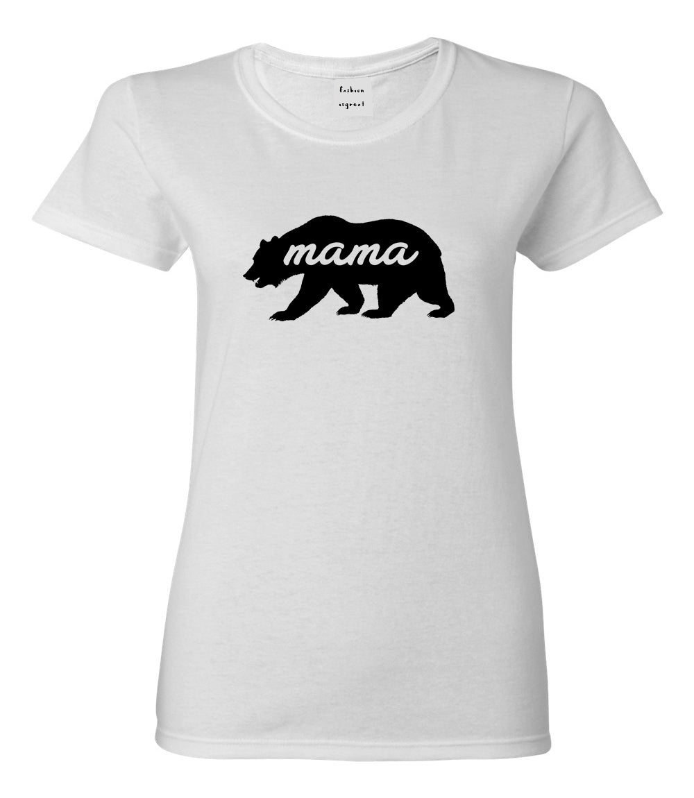 Mama Bear Animal White Womens T-Shirt