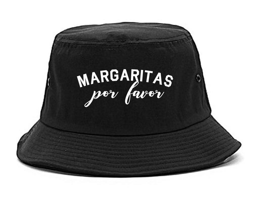Margaritas Por Favor Spanish Vacation Black Bucket Hat