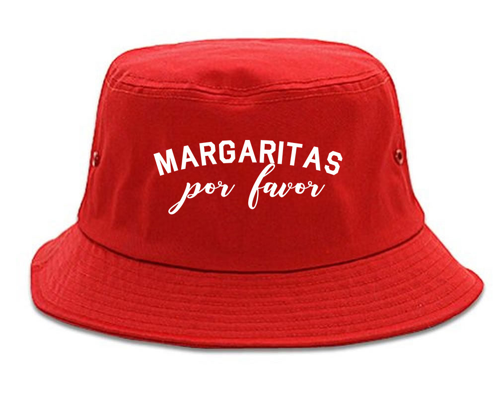 Margaritas Por Favor Spanish Vacation Red Bucket Hat