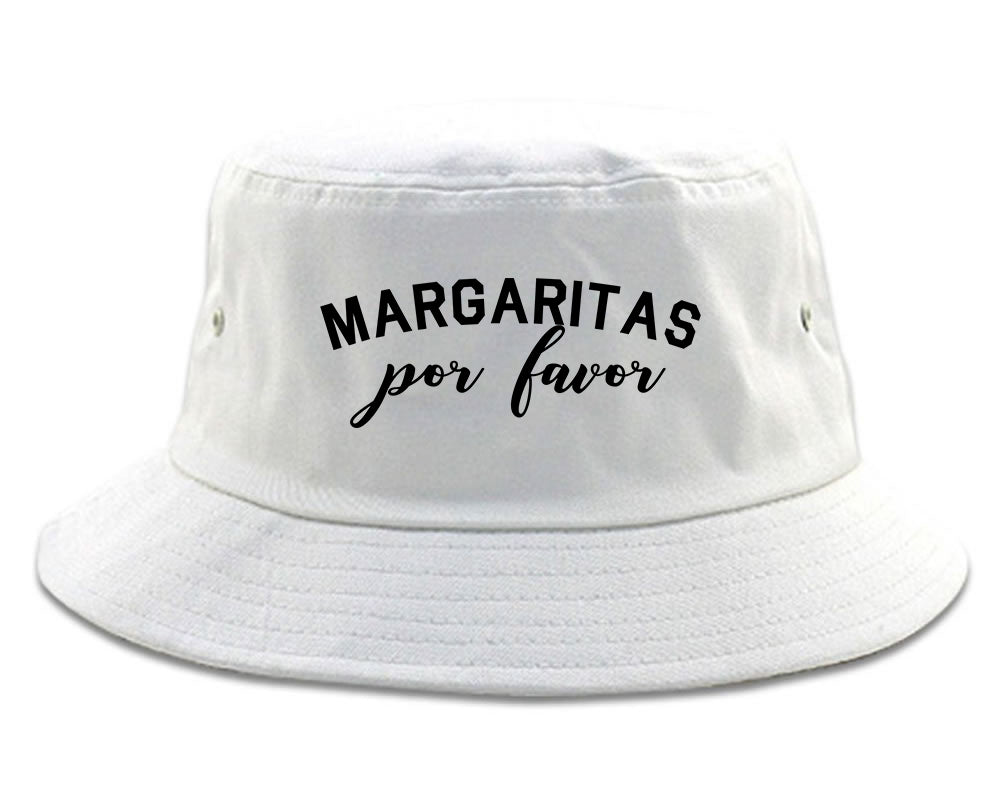 Margaritas Por Favor Spanish Vacation White Bucket Hat