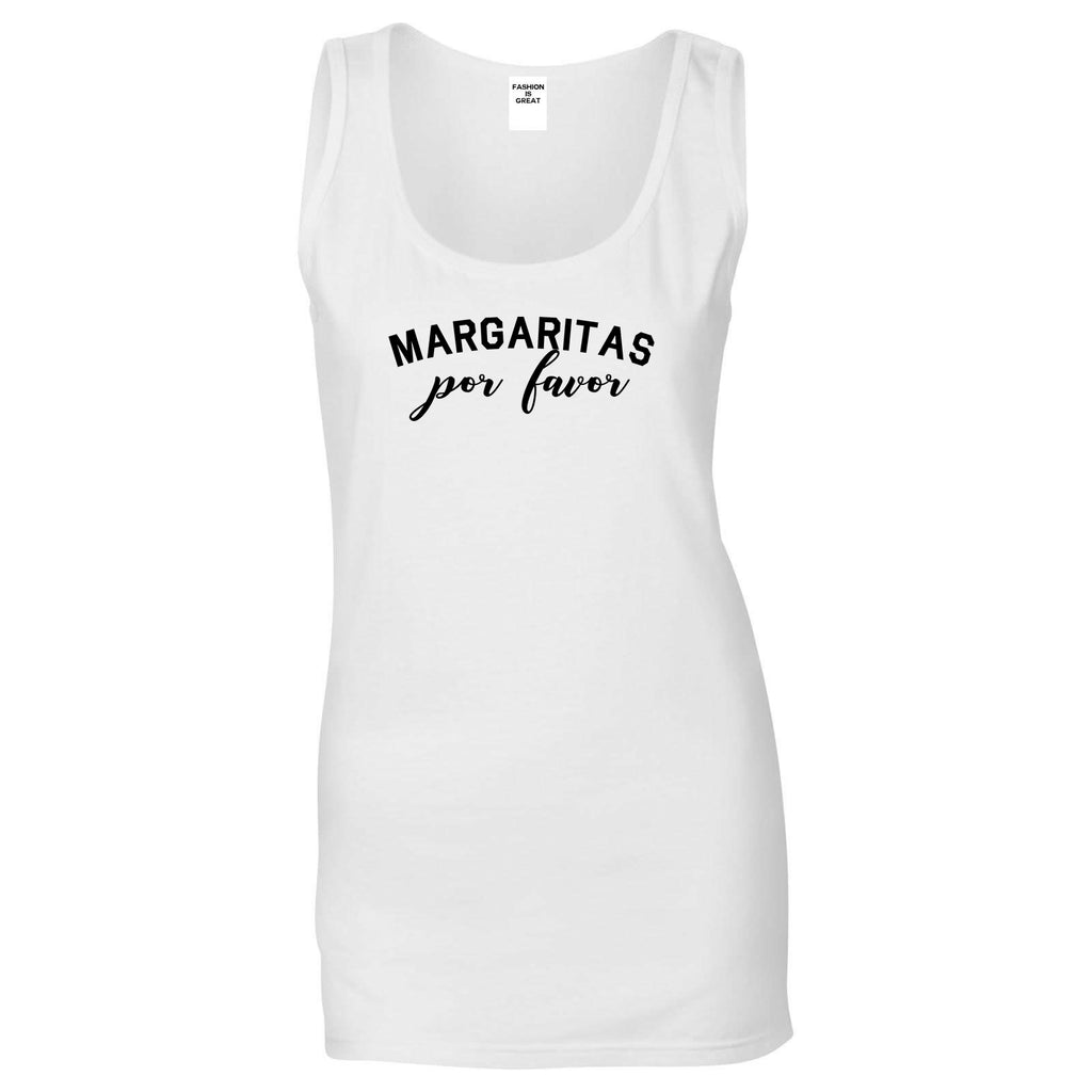 Margaritas Por Favor Spanish Vacation White Tank Top