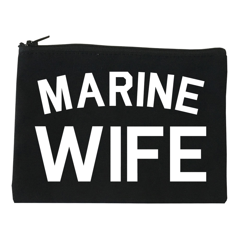 Marine Wife Wifey Black Makeup Bag