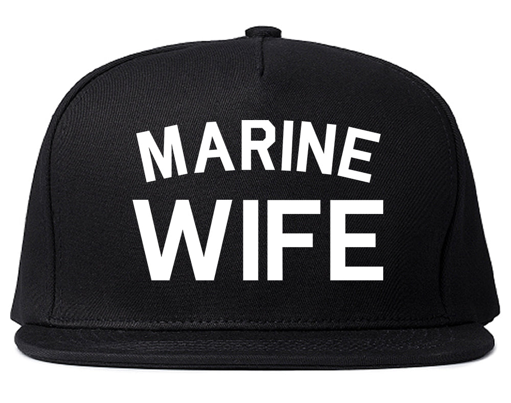 Marine Wife Wifey Black Snapback Hat