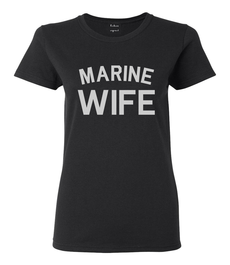 Marine Wife Wifey Black T-Shirt
