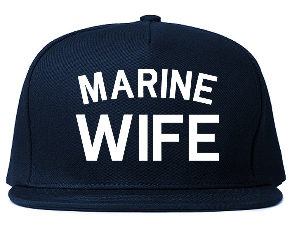 Marine Wife Wifey Blue Snapback Hat