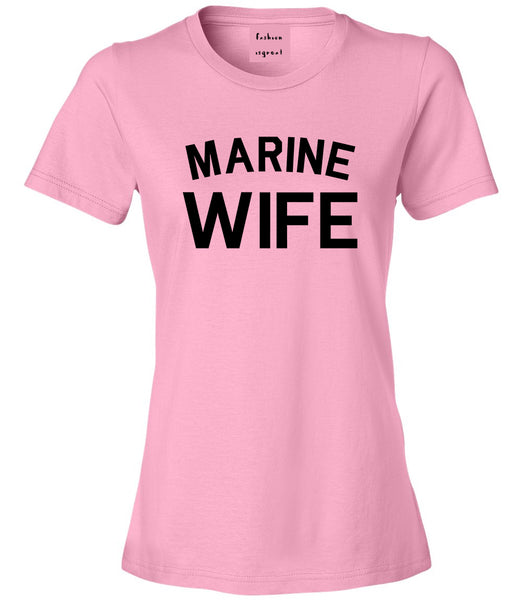 Marine Wife Wifey Pink T-Shirt