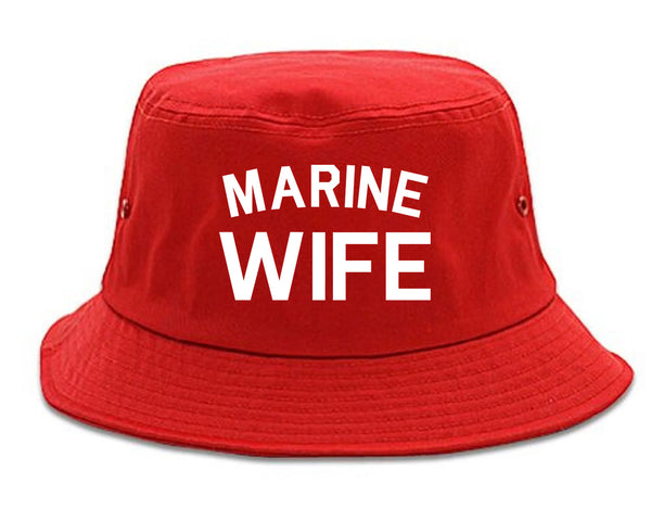 Marine Wife Wifey Red Bucket Hat