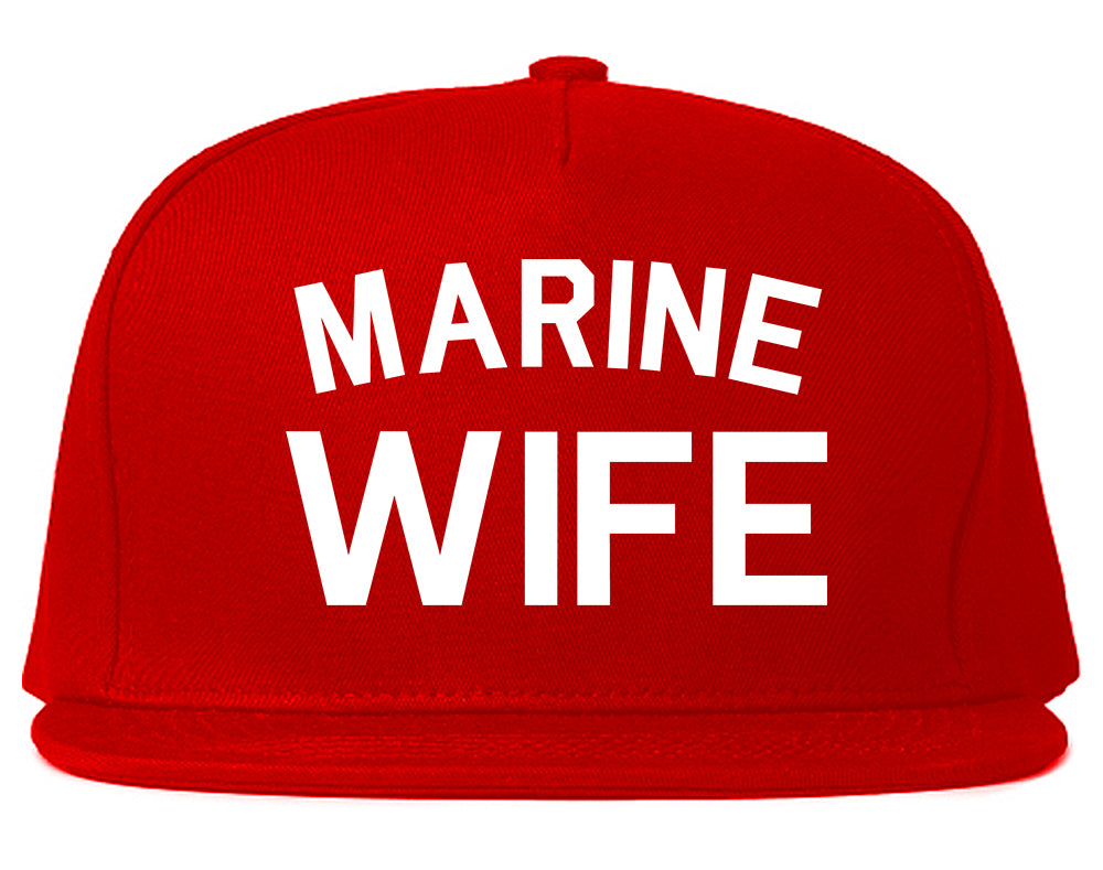Marine Wife Wifey Red Snapback Hat