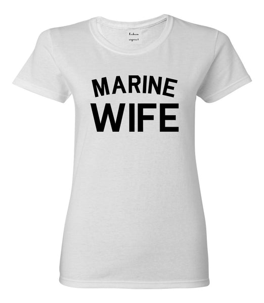 Marine Wife Wifey White T-Shirt