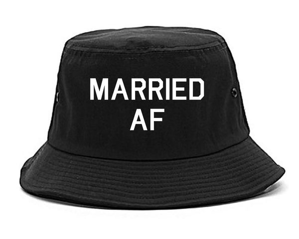 Married AF Wedding black Bucket Hat