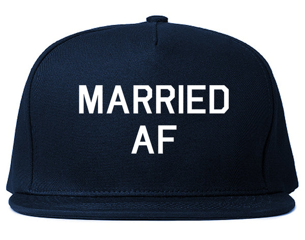 Married AF Wedding Blue Snapback Hat
