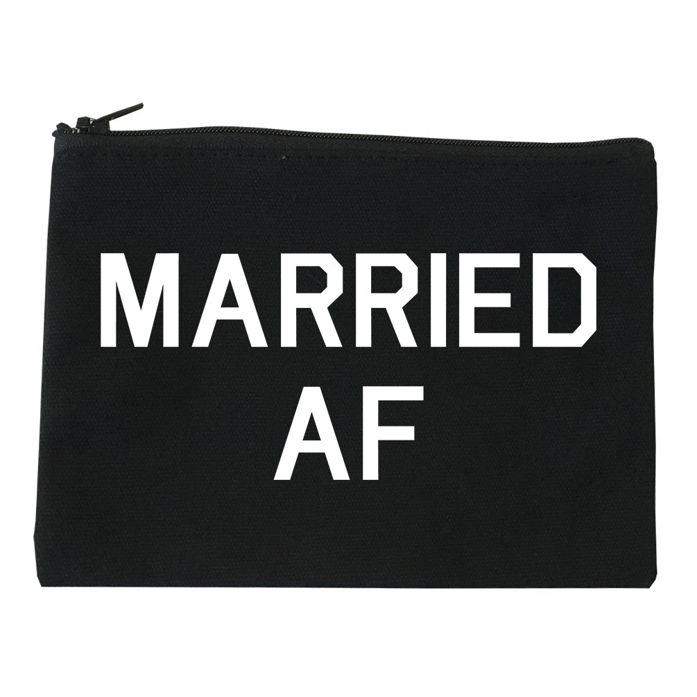 Married AF Wedding black Makeup Bag