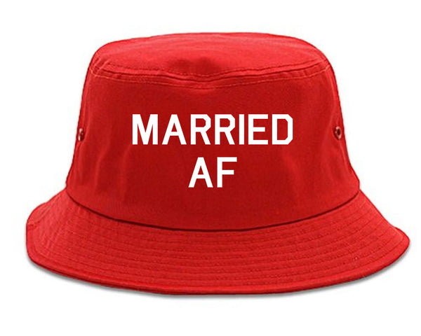 Married AF Wedding red Bucket Hat