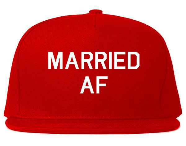 Married AF Wedding Red Snapback Hat