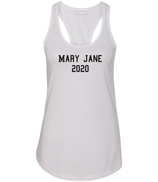 Mary Jane 2020 Womens Racerback Tank Top White