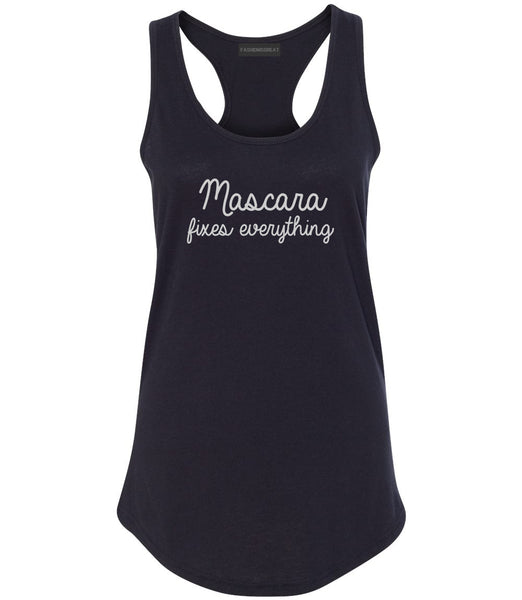 Mascara Fixes Everything Black Racerback Tank Top