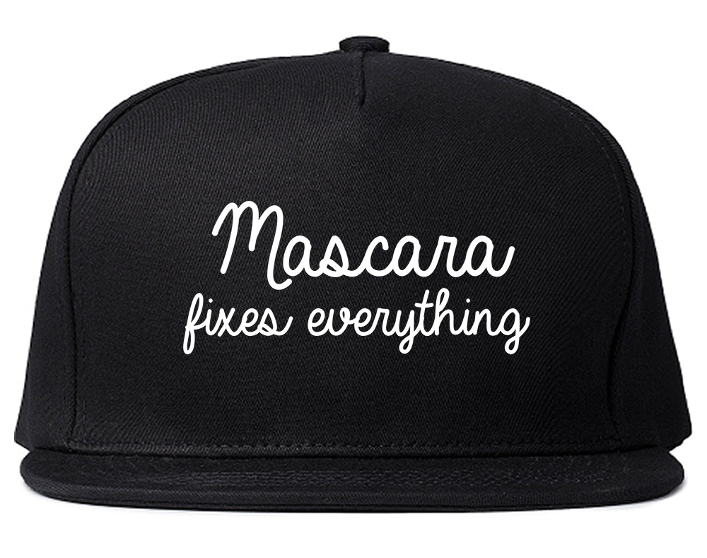 Mascara Fixes Everything Black Snapback Hat
