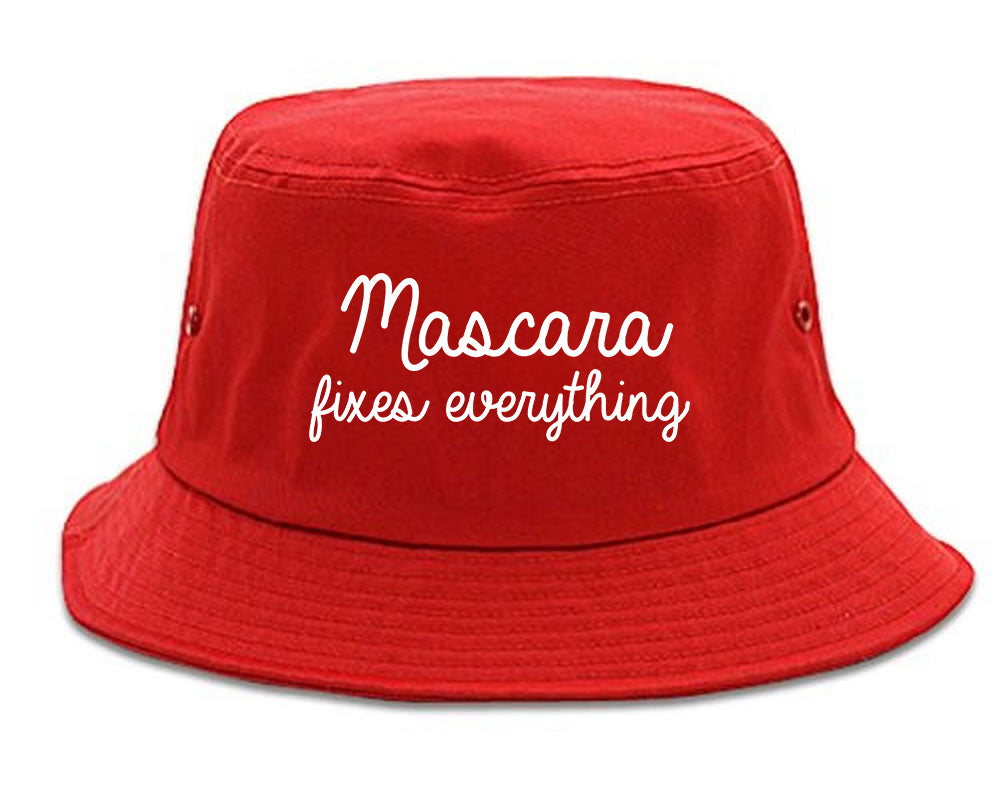 Mascara Fixes Everything Red Bucket Hat
