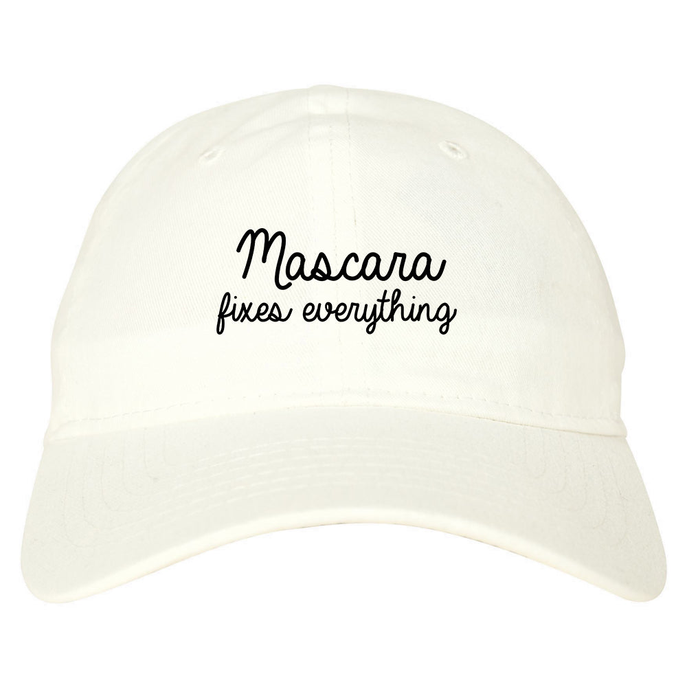 Mascara Fixes Everything White Dad Hat