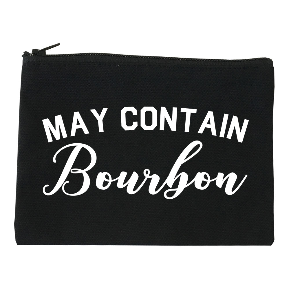 May Contain Bourbon Funny Liquor Black Makeup Bag