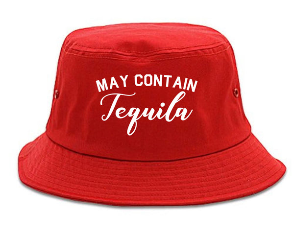 May Contain Tequila Mexico Vacation Red Bucket Hat