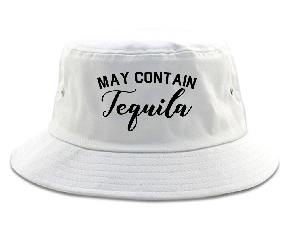 May Contain Tequila Mexico Vacation White Bucket Hat