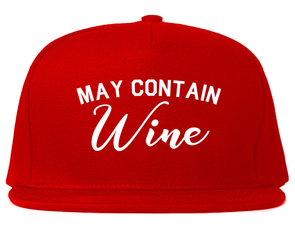 May Contain Wine Bachelorette Party Red Snapback Hat