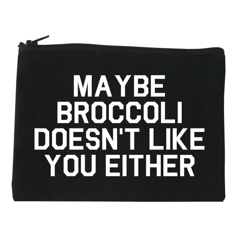 Maybe Broccoli Doesnt Like You Either Vegan Makeup Bag Red