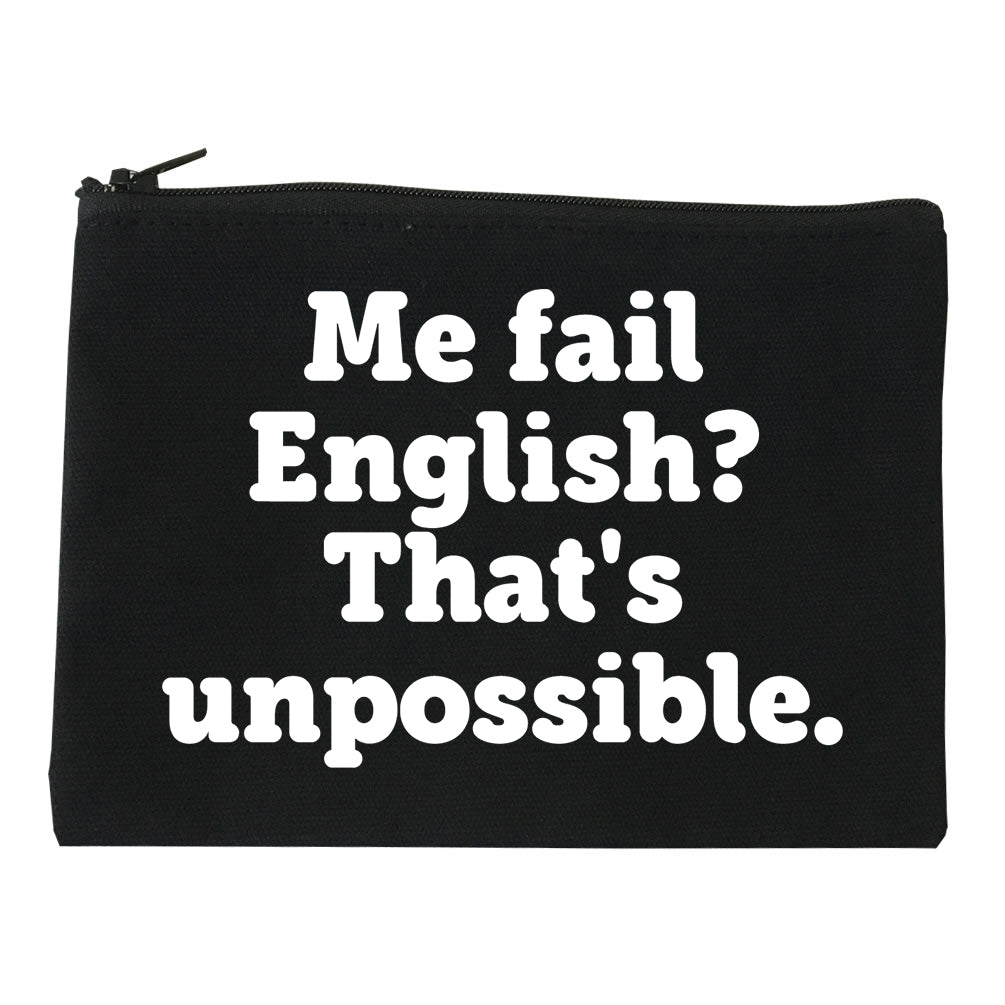 Me Fail English Thats Unpossible Funny Makeup Bag Red