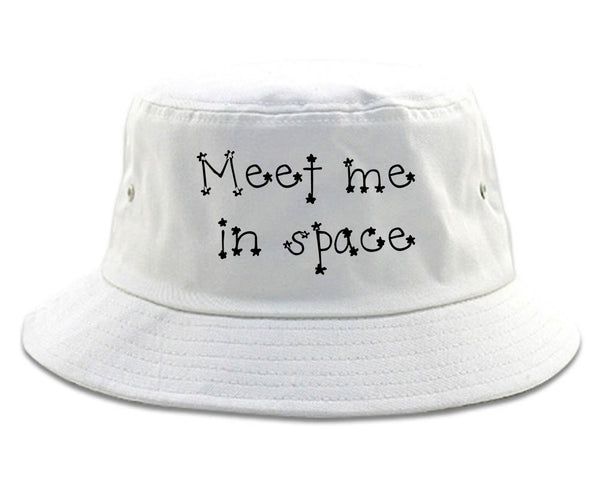 Meet Me In Space Bucket Hat White