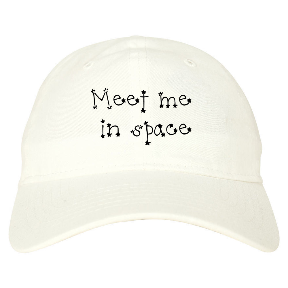 Meet Me In Space Dad Hat White