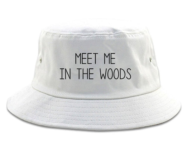 Meet Me In The Woods White Bucket Hat