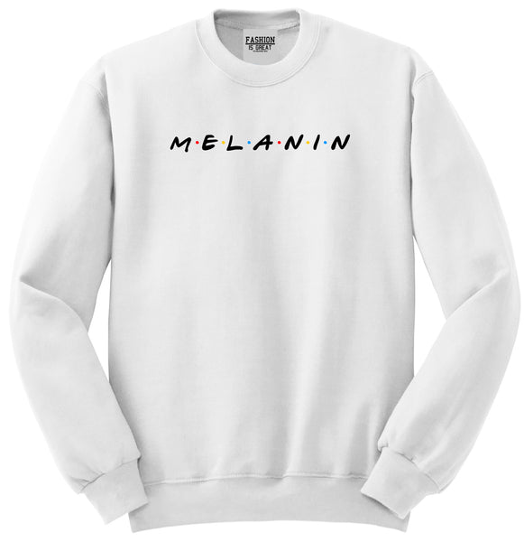 Melanin Friends Magic Unisex Crewneck Sweatshirt White