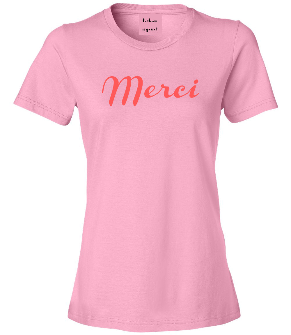 Merci Thank You French Pink T-Shirt