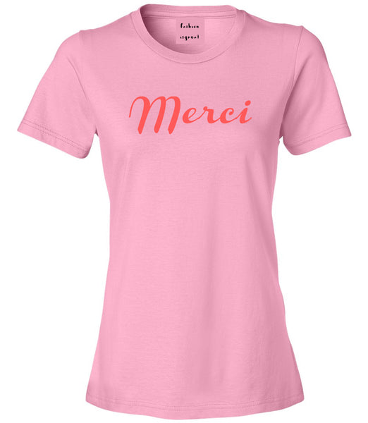 Merci Thank You French Pink T-Shirt
