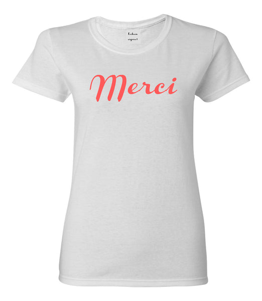 Merci Thank You French White T-Shirt