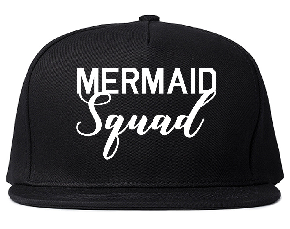 Mermaid Squad Bachelorette Party Black Snapback Hat