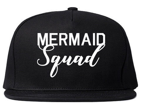 Mermaid Squad Bachelorette Party Black Snapback Hat
