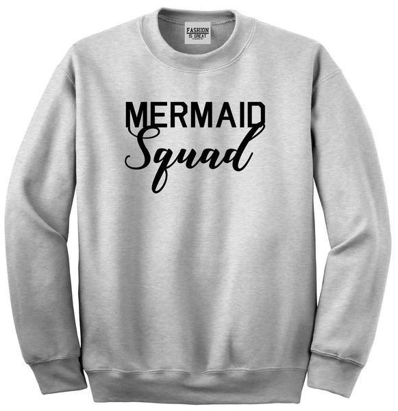 Mermaid Squad Bachelorette Party Grey Crewneck Sweatshirt
